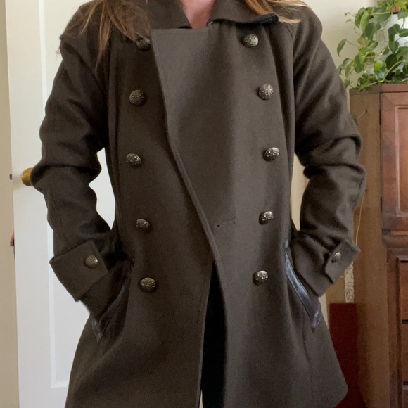 Brown woman’s pea coat size 4 perfect condition - Picture 5 of 9